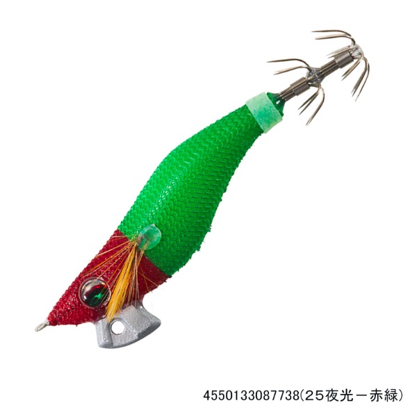 エメラルダス イカメタルドロッパーエギタイプRV25(25夜光-赤緑)